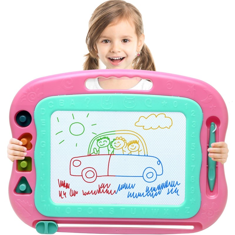 Magnetic Drawing Board Magna Kids Doodle Board,Toddler Toys for Large, Rose