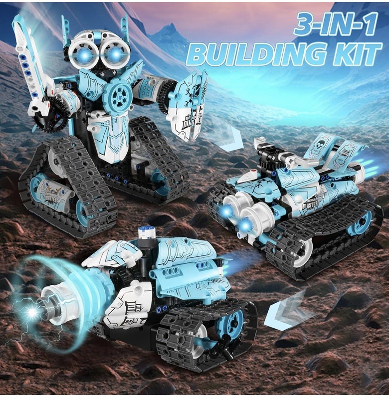 STEM 3in1 Robot Building Kit for Kids 6-12, APP Remote Control RC Toy For Kids gallery