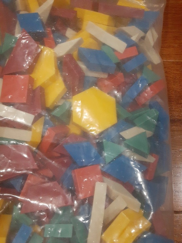 Pattern Blocks, Solid Plastic, 6 + Different Colors And Shapes, New, R30759SRA gallery