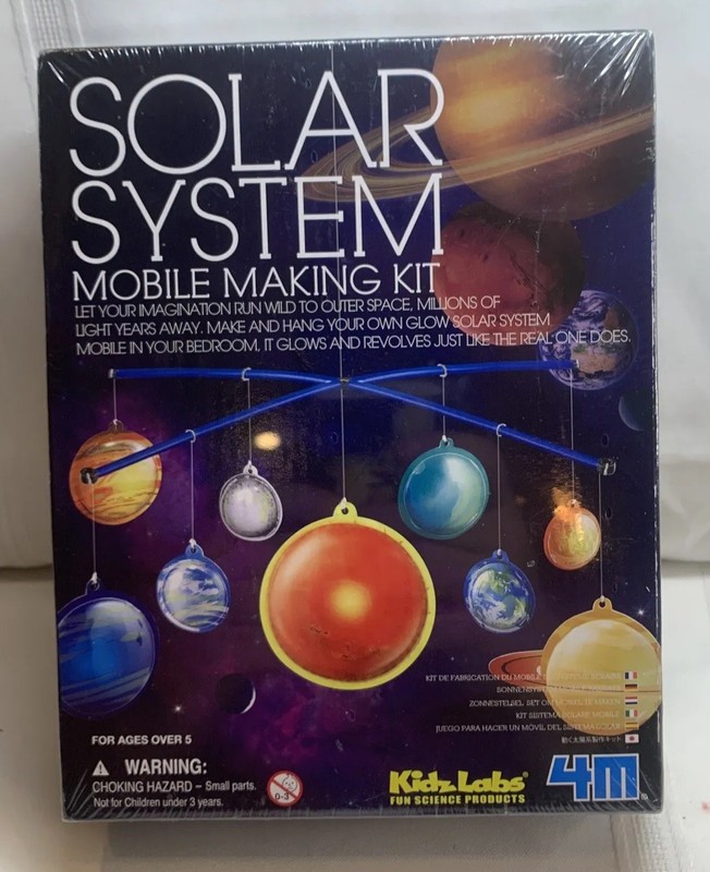 4M Kidz Labs Solar System Mobile Making Kit – New, Sealed Nos