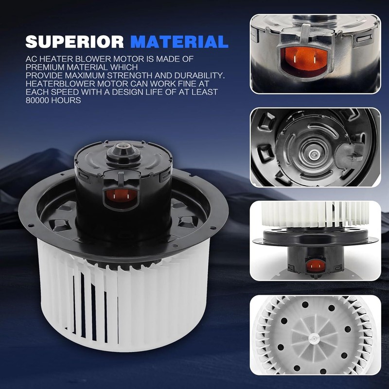 HVAC Heater Blower Motor w/Wheel Compatible with Ford Excursion 2000-2005, F-250 gallery