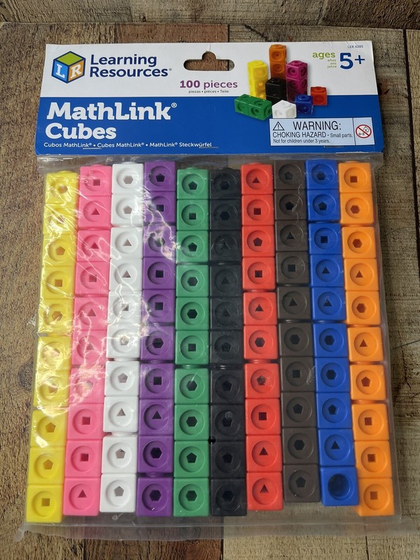 100 Colors Multilink Linking Counting Cube Snap Blocks Math Building Teaching