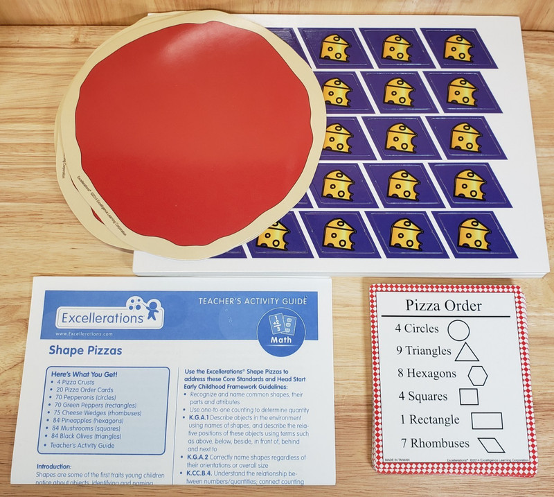 Excellerations Shapes & Counting Pizzeria Math Set – Complete Open Box