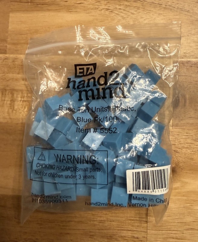 hand2mind Base Ten Blue Rods Flats Cubes Counting Blocks Lot Of 34 Packs Plus gallery