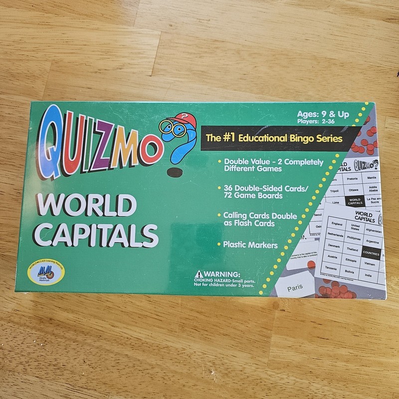 Quizmo World Capitals Bingo Game Ages 9 And Up Kids Love This New In Wrapper