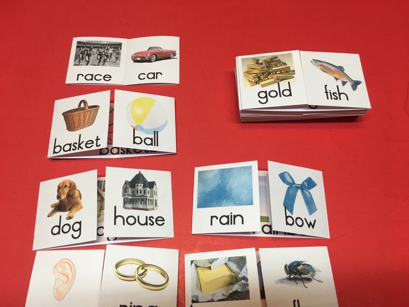 Compound Words – Cards for Learning Center – 33 Flip Cards – Activity Cards