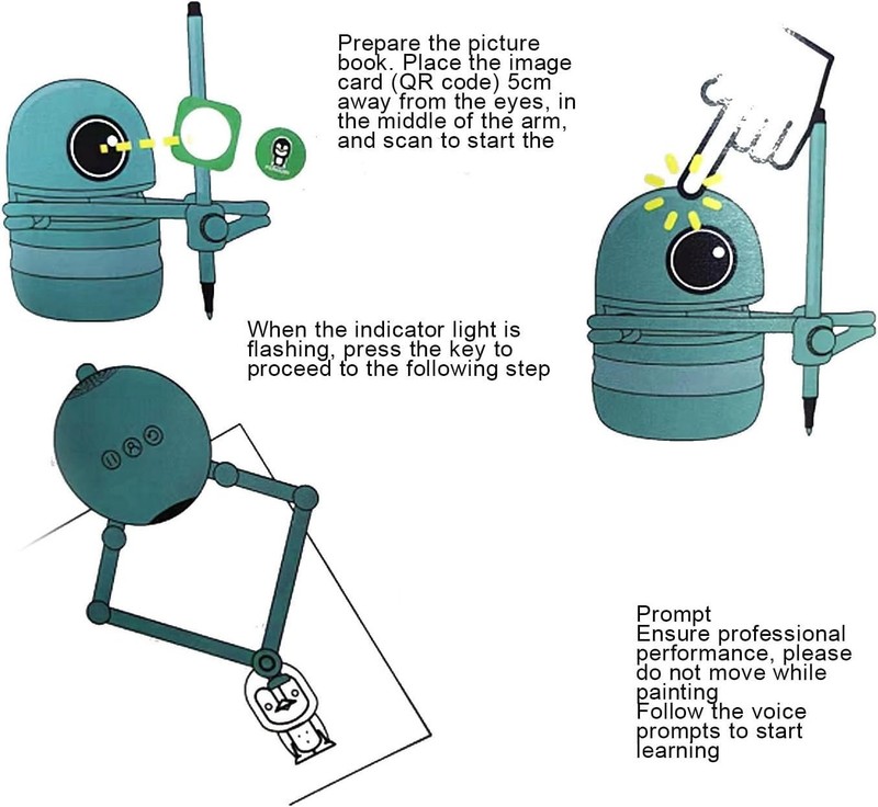 Interactive Educational Smart Drawing Robot Automatic Kids Painting Learning Toy gallery