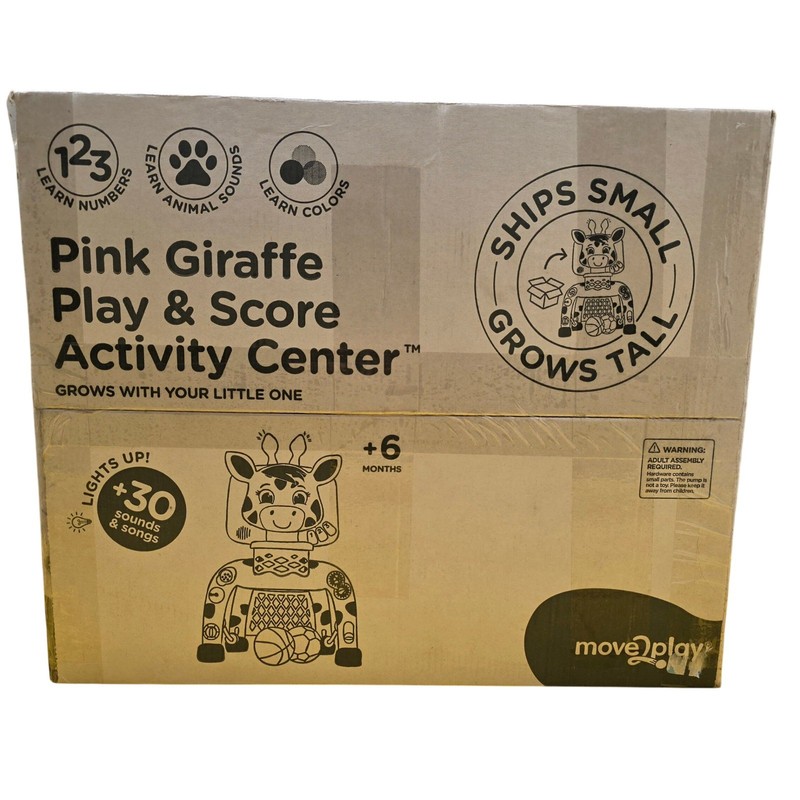 Move2Play Pink Giraffe Play & Score Activity Center Lights Sounds NEW