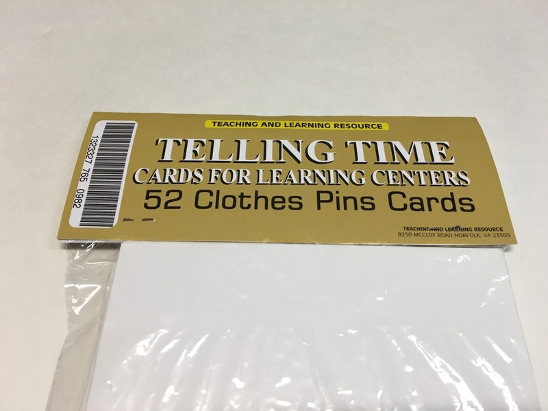 TELLING TIME - Cards for Learning Center 52 Cards- Letters Teaching Pre-k gallery