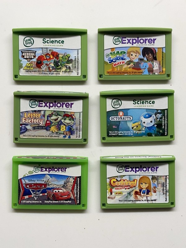 Lot Of 6 Leap Frog Games -Explorer-Octonauts Math CARS Cooking Rescue Bots