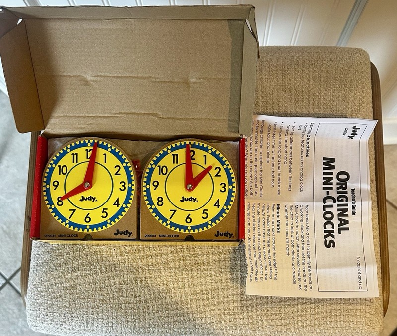 Judy/Instructor Original Mini Clocks. Set Of Twelve. Brand New And Vintage.