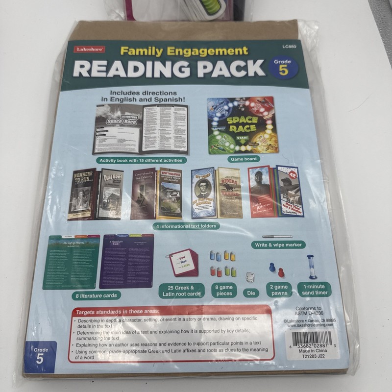 Lakeshore Learning Family Engagement Reading Pack Grade 5 LC880 English Spanish