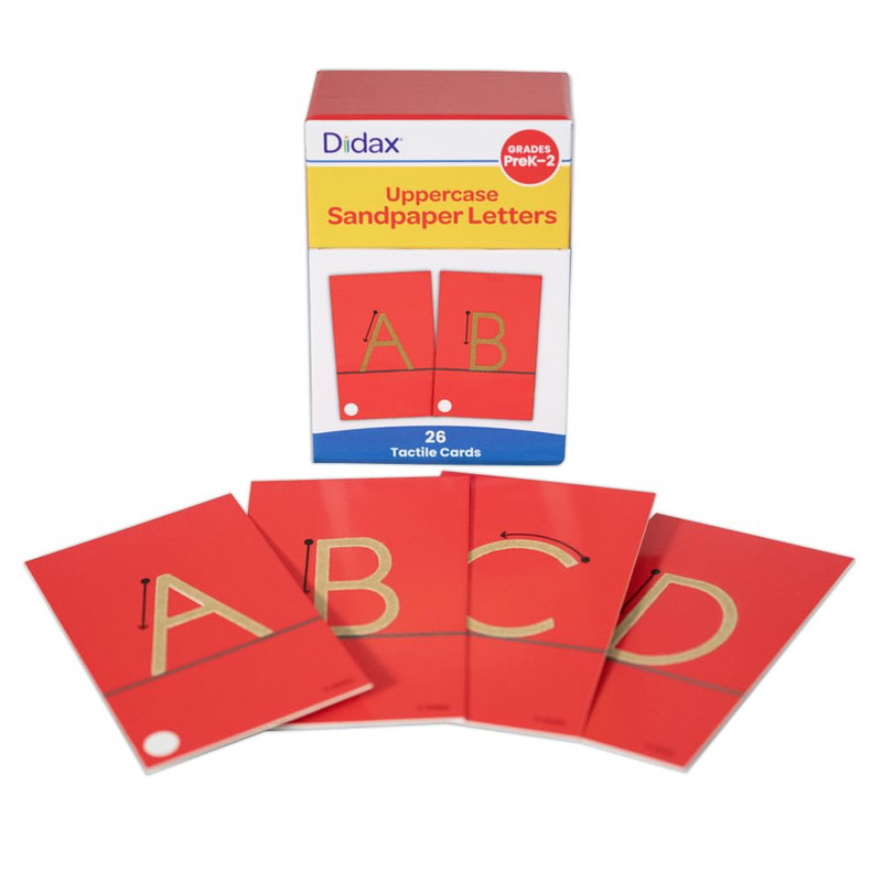 Uppercase Sandpaper Letters - 28 Tactile Alphabet Cards for Grades Pre-K to 1St gallery
