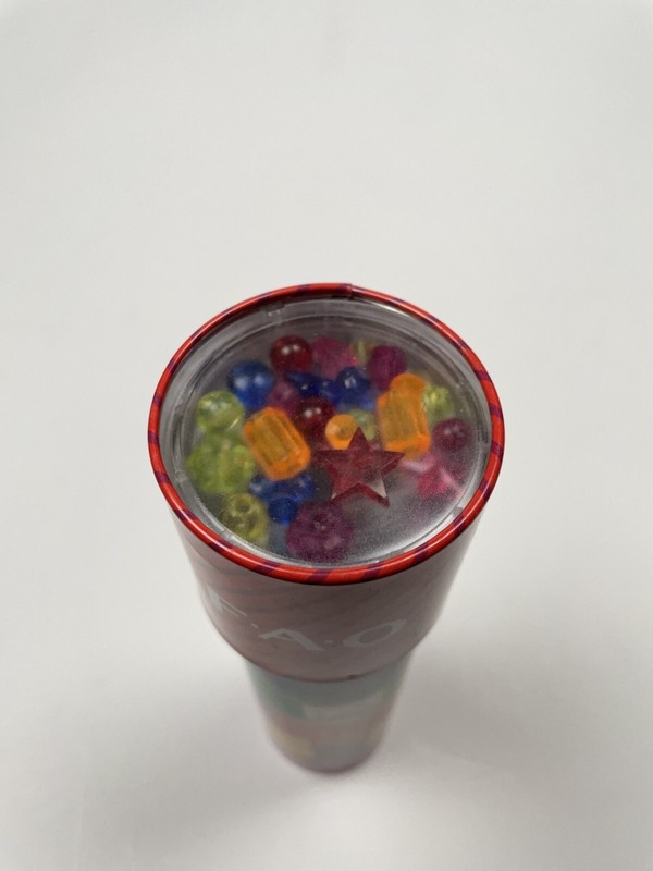 FAO Schwarz Kaleidoscope Metal Plastic Beads Child's Toy gallery