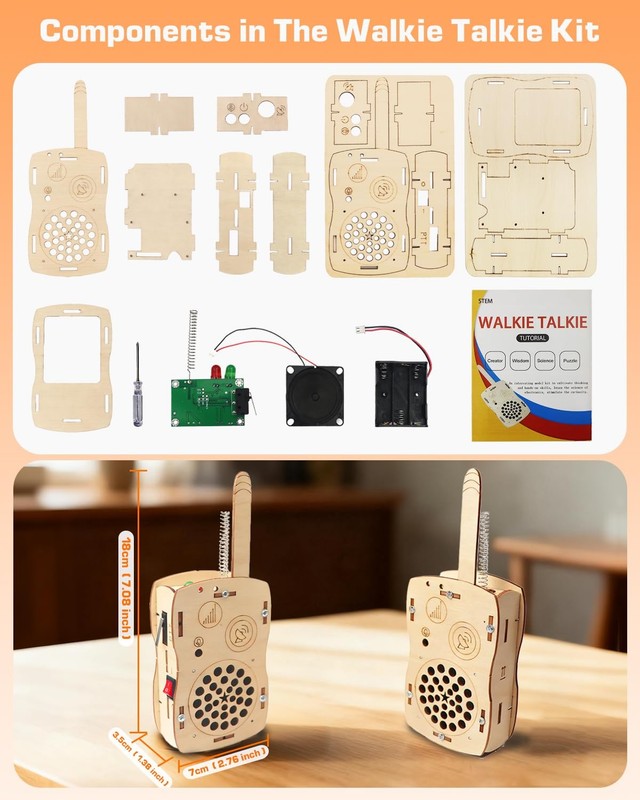 STEM Science Kits Toys DIY Walkie Talkie Kit for Kids Age 8-14, Science Proje... gallery