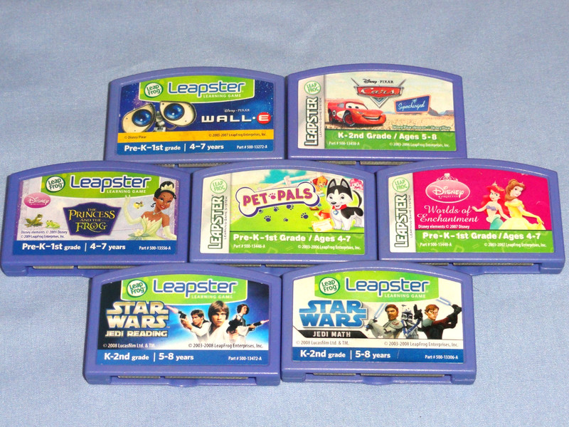 Lot of 7 Leap Frog Leapster Leap Pad Cartridges Learning Games Star Wars Disney