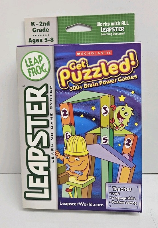 Leap Frog Leapster Get Puzzled K-2nd Grades Learning Game New