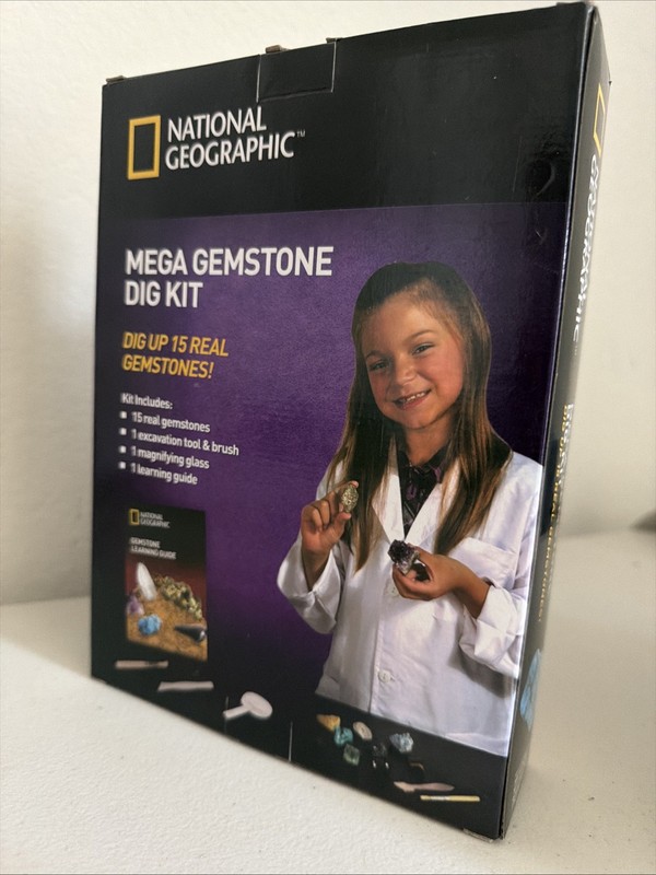 NATIONAL GEOGRAPHIC Mega Gemstone Dig Kit – Dig Up 15 Real Gemstones & Crystal gallery