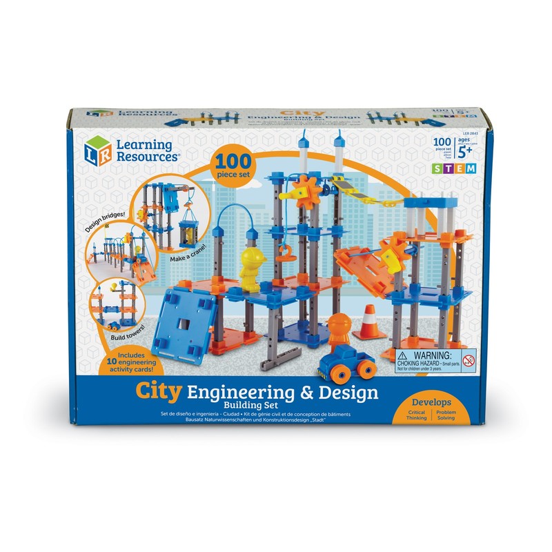 New – Learning Resources City Engineering & Design Building Set – Ages 5+