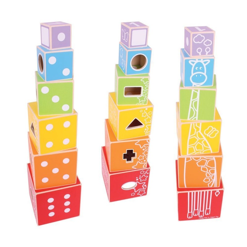 Bigjigs Toys Stacking Cubes New & Unopened! gallery