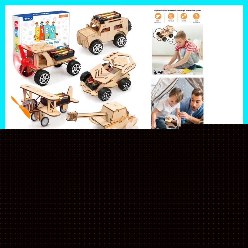 Wooden STEM Toy Kits: 5 Engaging Model Cars for Ages 8-12 Learning Fun