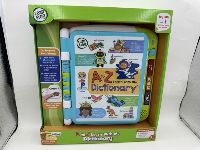LeapFrog A to Z Learn with Me Dictionary Ages 3+ Vocabulary Alphabet Phonics New