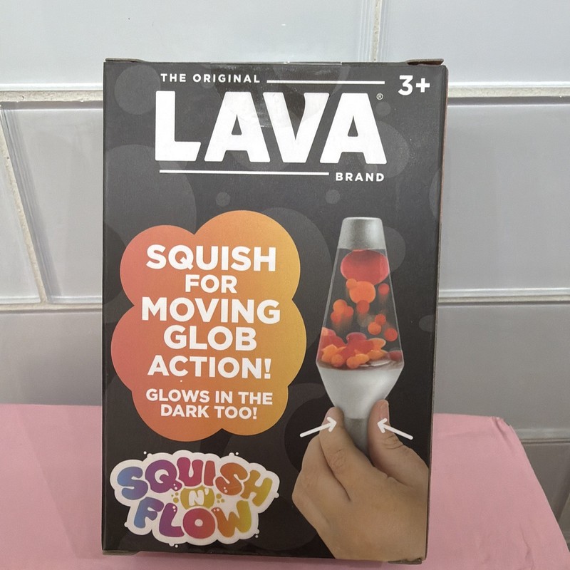 Schylling Lava Squish N Flow Squishy NeeDoh Glow In The Dark Lava Lamp NEW gallery