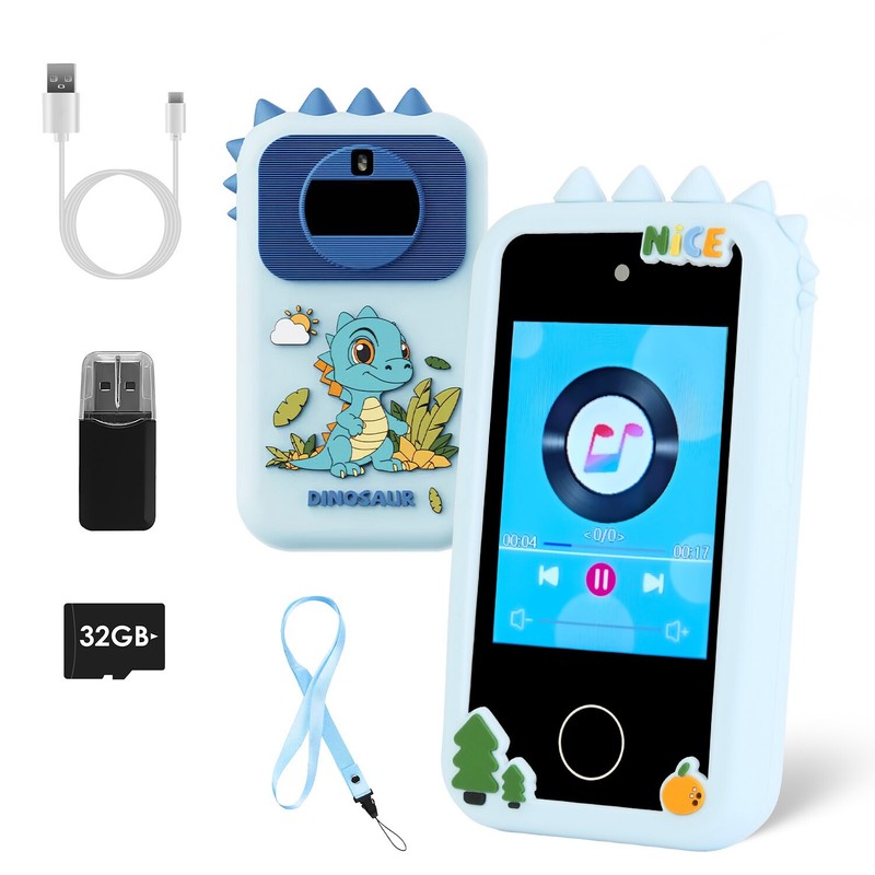 Kids Smart Phone Toy Cartoon Case Touchscreen Video Recorder Player Music Toys