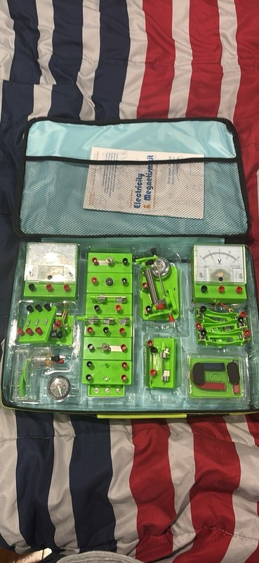 EUDAX Kids Junior High Electricity and Magnetism Kit Green Physics Science Lab