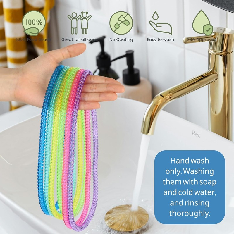 Sensory Fidget Necklace for Boys and Girls, 12 Pack Stretch Coil Necklaces for K gallery