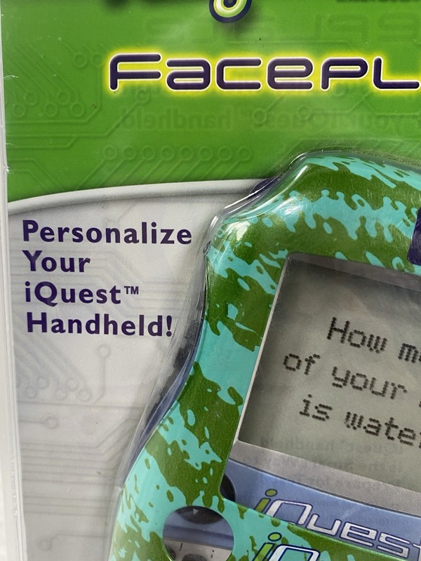 Faceplate for iQuest (from Quantum Leap) Handheld Device- Green on Blue gallery