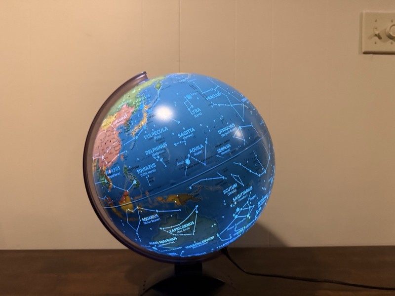 Replogle Toys R Us Illuminated Table Top World Globe Constellations When Lit gallery