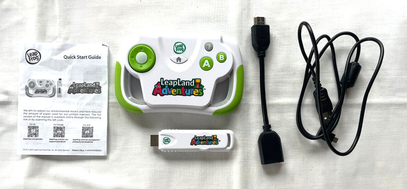 LeapFrog LeapLand Adventures Learning Video Game, Untested, Needs 2 AA batteries