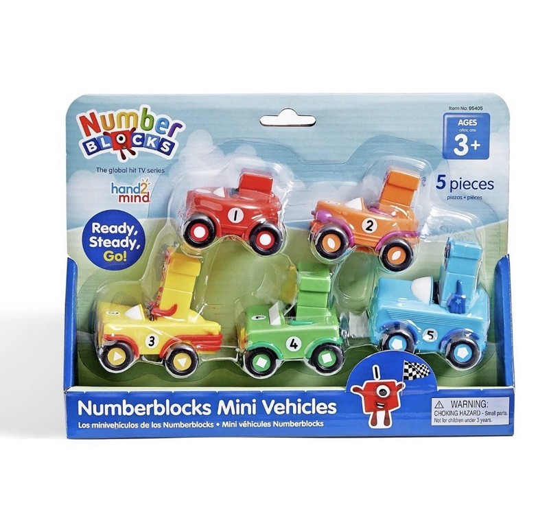 Number Blocks Mini Vehicles One to Five Numberblocks Counting Toy hand2mind