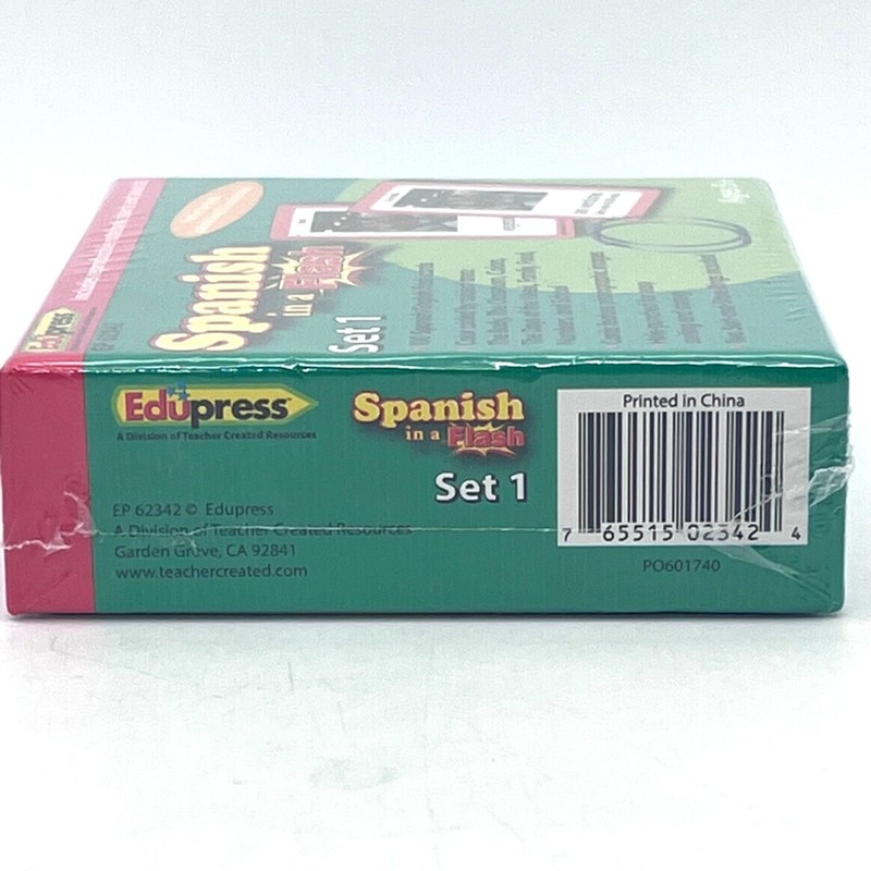Spanish In A Flash Set 1 with 100 Flashcards Ages 5+ Edupress For Teachers NEW gallery