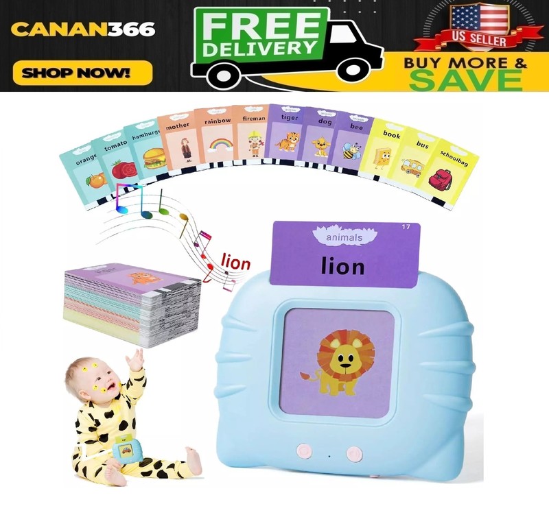 Pocket Speech for Toddlers, Talking Flash Cards for Toddlers 224 Words Blue