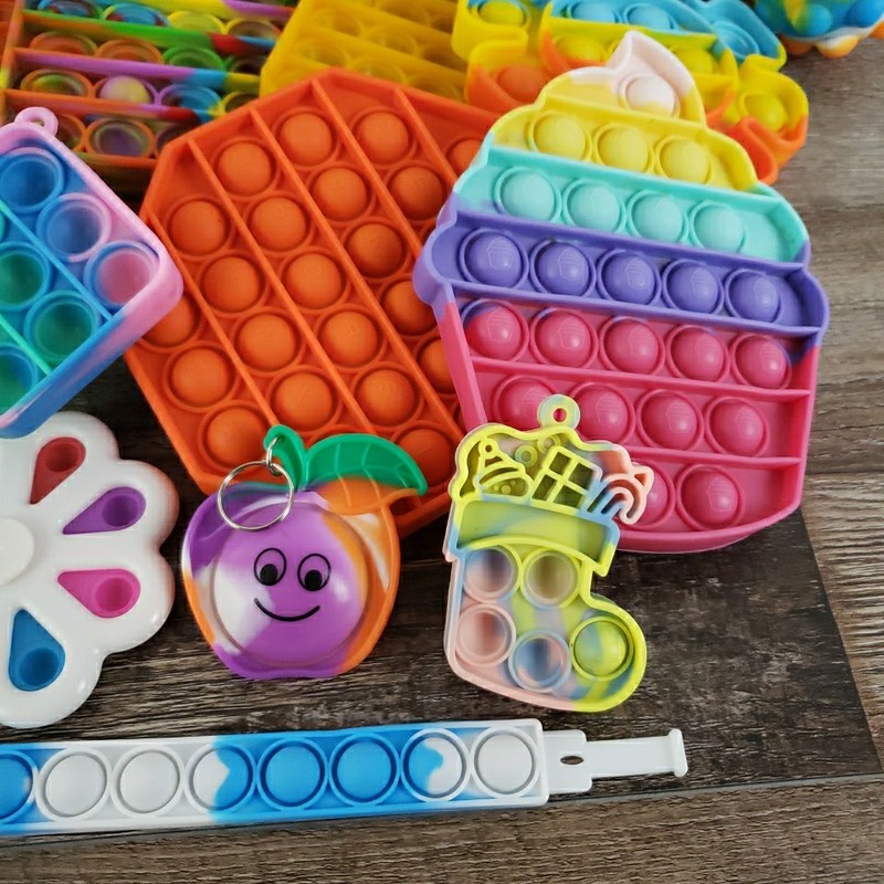 Fidget Toys Poppet Poppit Bundle 20 Unicorn Cupcake Fat Brain Key Chain gallery