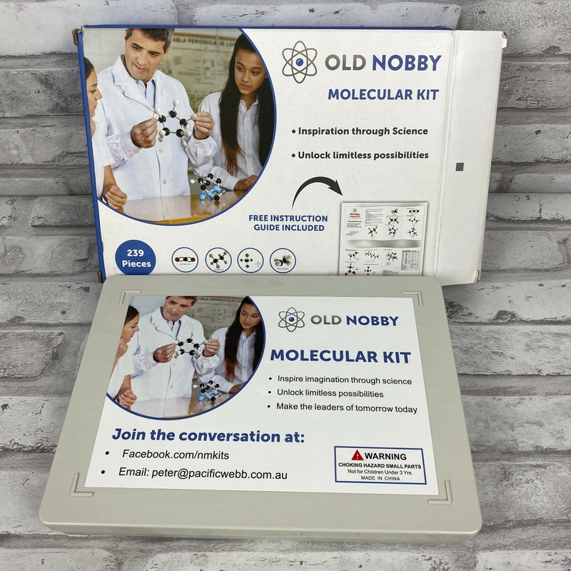 Old Nobby Colorful Chemistry Molecular Model Kit Student/Teacher No Instructions