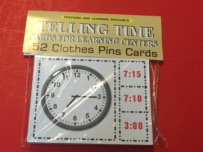 TELLING TIME - Cards for Learning Center 52 Cards- Letters Teaching Pre-k gallery