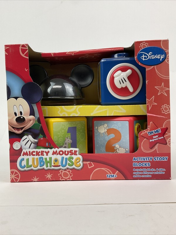 Mickey Mouse Clubhouse Activity Story Blocks 4 Blocks 6 Slides Ages 12m+ New
