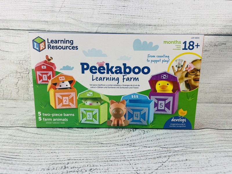 Learning Resources Peekaboo Learning Farm, Counting, Matching & Sorting Toy