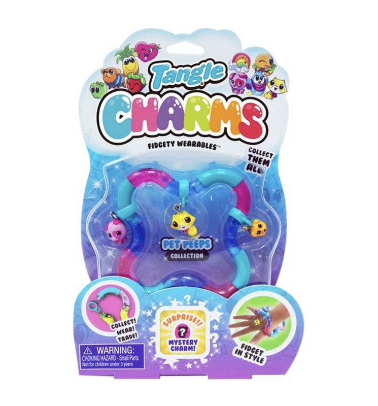 Tangle Charms Fidgety Wearable Bracelet Pet Peeps Collection Ginger Cat Series 1