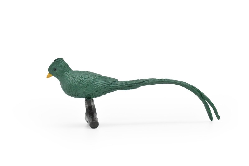 Quetzal, Resplendent, Bird, Very Nice Plastic Model, Hand Painted Toy 4″