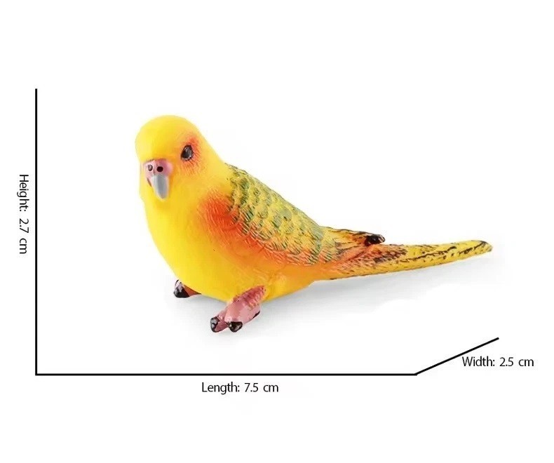 Budgerigar Parrot Bird Animal Figure Toy PVC Doll Small Figurine Birthday Gift gallery