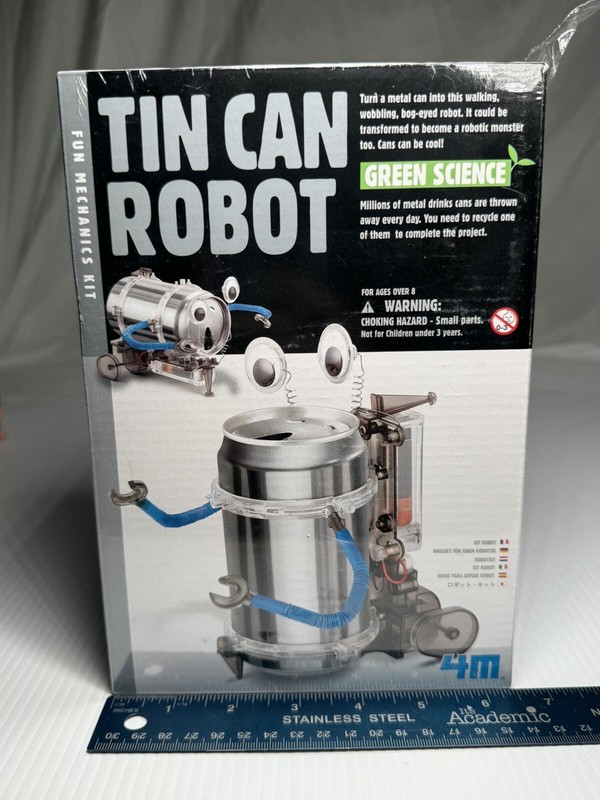 Tin Can Robot – Kit Robotics Programmable Toy for Kids STEM Science New Sealed