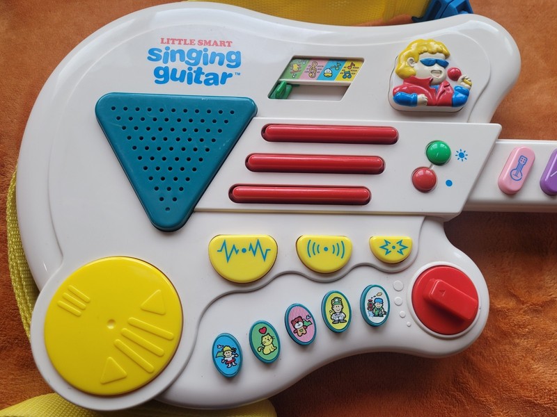 RARE Vintage Vtech Little Smart Singing Guitar With Strap TESTED & WORKS 1991 gallery