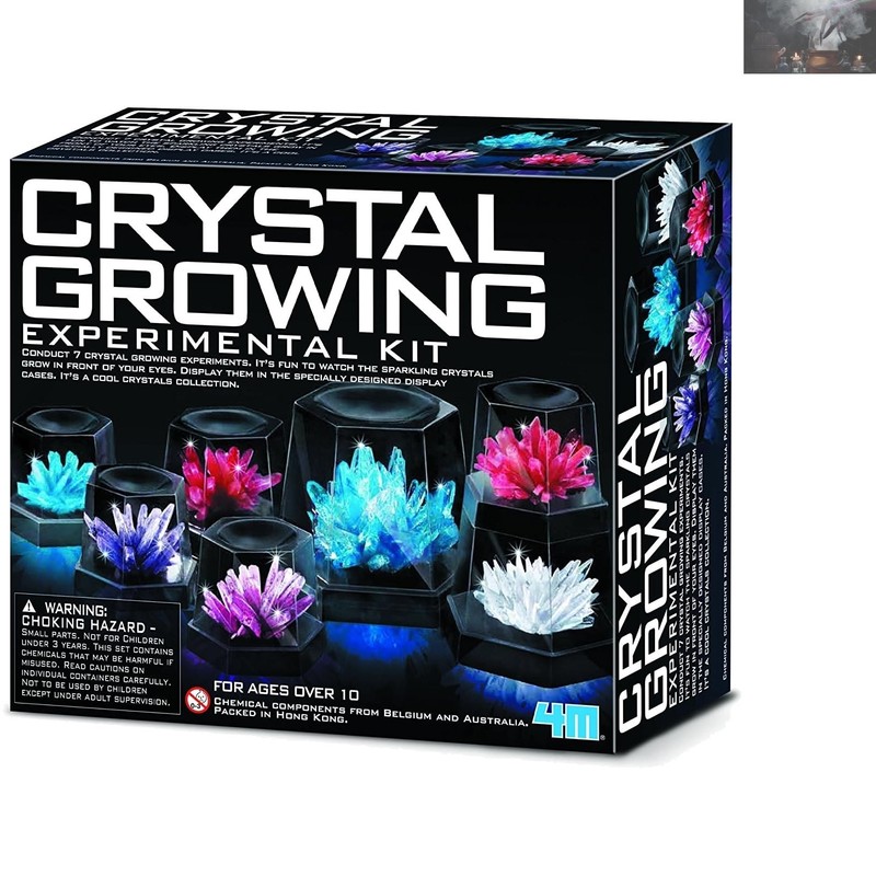 Crystal Growing Science Experiment Kit – 7 Projects & Display Domes Included