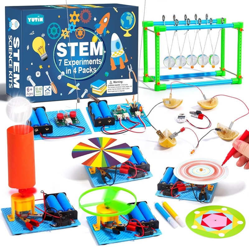 4 Set STEM Science Kits for Kids Age 8-12, 7-in-1 Science Experiments Crafts Pro