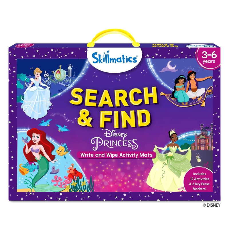 Skillmatics Search and Find Disney Princess 10.5 x 15 inches, Multicolor