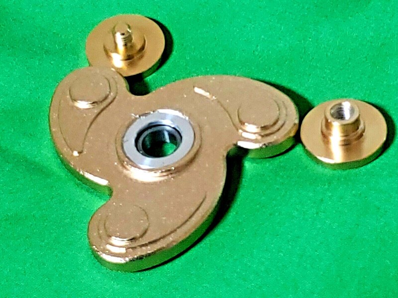 Spiral Fidget Spinner Toy Gold Aluminum ADHD Kids Adult 1.4 oz Stocking Stuffer gallery